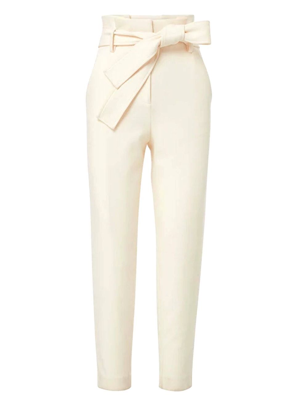 VERONICA BEARD Incredible High-Waisted Ivory Paperbag Pants 4/6 NWT $428 soldout